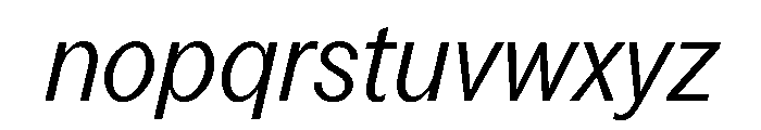 Perfektta TRIAL RegularItalic Instance Font LOWERCASE