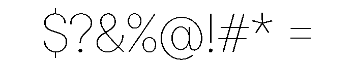 Perfektta TRIAL Thin Instance Font OTHER CHARS