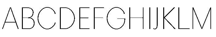 Perfektta TRIAL Thin Instance Font UPPERCASE