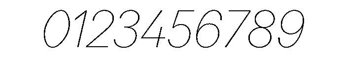 Perfektta TRIAL ThinItalic Instance Font OTHER CHARS