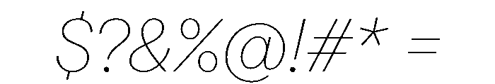 Perfektta TRIAL ThinItalic Instance Font OTHER CHARS
