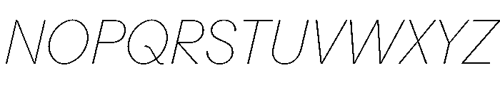Perfektta TRIAL ThinItalic Instance Font UPPERCASE