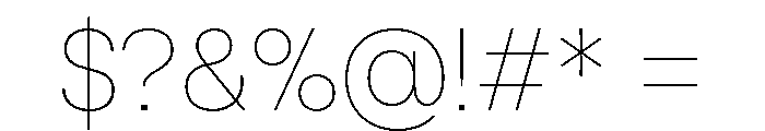 PeridotLatin Thin Font OTHER CHARS