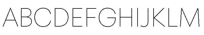 PeridotLatin Thin Font UPPERCASE