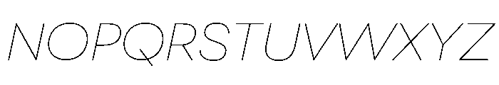 PeridotLatinWide ThinItalic Font UPPERCASE