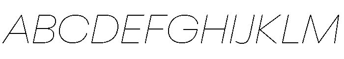 PeridotPEWide ThinItalic Font UPPERCASE