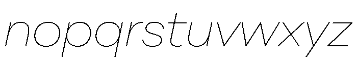 PeridotPEWide ThinItalic Font LOWERCASE