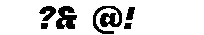 PetitFrèreNarrow BlackItalic Font OTHER CHARS