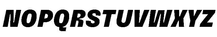 PetitFrèreNarrow BlackItalic Font UPPERCASE