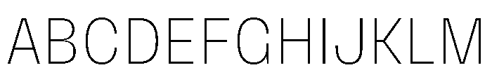 PetitFrèreNarrow Extralight Font UPPERCASE