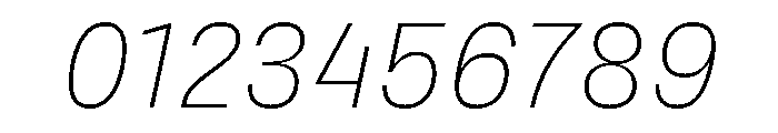 PetitFrèreNarrow ExtralightItalic Font OTHER CHARS