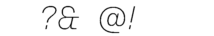 PetitFrèreNarrow ExtralightItalic Font OTHER CHARS