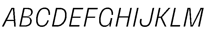 PetitFrèreNarrow LightItalic Font UPPERCASE