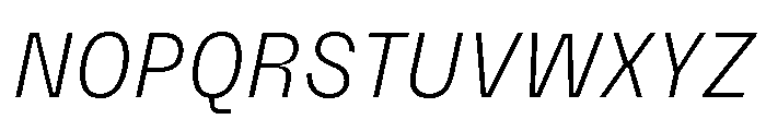 PetitFrèreNarrow LightItalic Font UPPERCASE