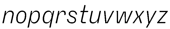 PetitFrèreNarrow LightItalic Font LOWERCASE