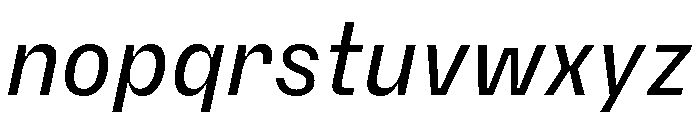 PetitFrèreNarrow RegularItalic Font LOWERCASE