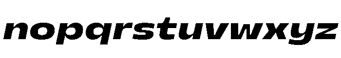 PetitFrèreWide BlackItalic Font LOWERCASE