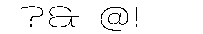 PetitFrèreWide Extralight Font OTHER CHARS