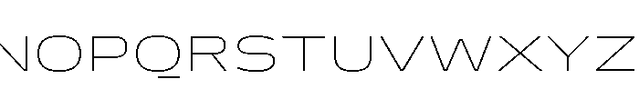 PetitFrèreWide Extralight Font UPPERCASE