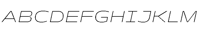 PetitFrèreWide ExtralightItalic Font UPPERCASE