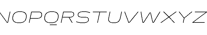 PetitFrèreWide ExtralightItalic Font UPPERCASE