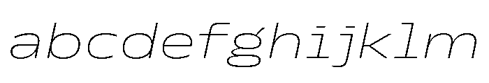 PetitFrèreWide ExtralightItalic FONT