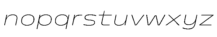 PetitFrèreWide ExtralightItalic Font LOWERCASE