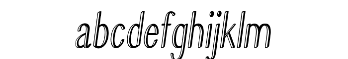 Perilon-CondensedItalic Font LOWERCASE