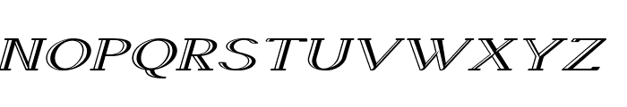 Perilon-ExtraexpandedItalic Font UPPERCASE