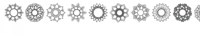 petal frames and monograms font Font OTHER CHARS