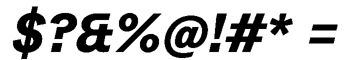 Peclet Black Italic Font OTHER CHARS