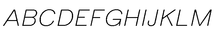 Peclet Thin Italic Font UPPERCASE