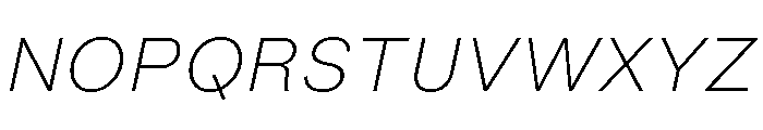 Peclet Thin Italic Font UPPERCASE