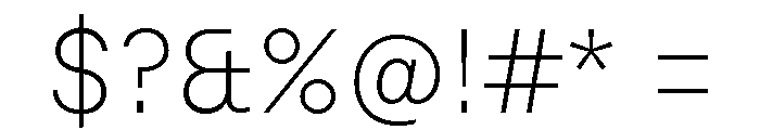 Peclet Thin Font OTHER CHARS