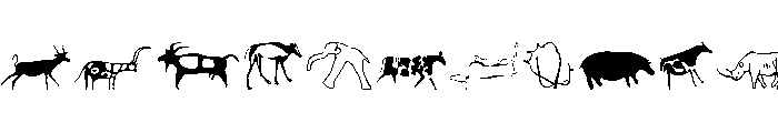 Petroglyphs African Font LOWERCASE