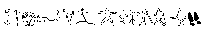 Petroglyphs Australian Font UPPERCASE