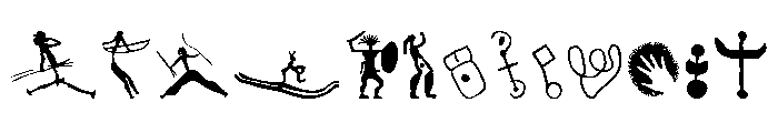 Petroglyphs European Font UPPERCASE
