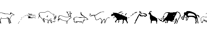 Petroglyphs European Font LOWERCASE
