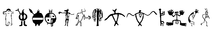 Petroglyphs North American Font UPPERCASE