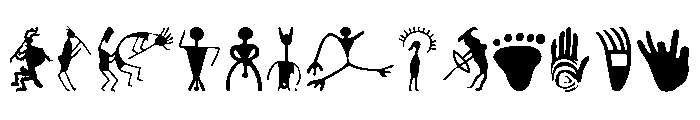 Petroglyphs North American Font UPPERCASE