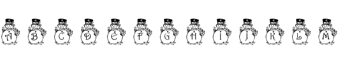 pf_snowman3 Font UPPERCASE