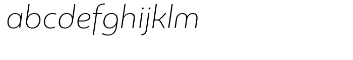 PF Bague Round Thin Italic Font LOWERCASE