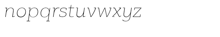 PF Bague Slab Extra Thin Italic Font LOWERCASE