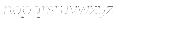 PF Bague Slab Hairline Italic Font LOWERCASE