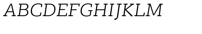 PF Bague Slab Light Italic Font UPPERCASE