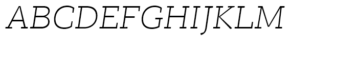 PF Bague Slab Thin Italic Font UPPERCASE