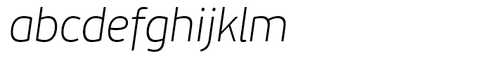 PF Beau Sans Thin Italic Font LOWERCASE