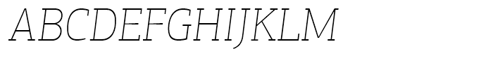 PF Centro Slab Extra Thin Italic Font UPPERCASE