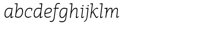 PF Centro Slab Thin Italic Font LOWERCASE