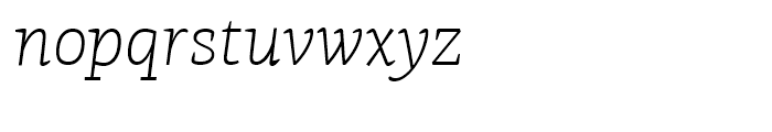 PF Centro Slab Thin Italic Font LOWERCASE